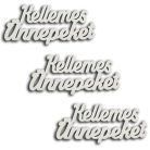 Kellemes Ünnepeket felirat fehér - 15 cm - 3 db/csomag