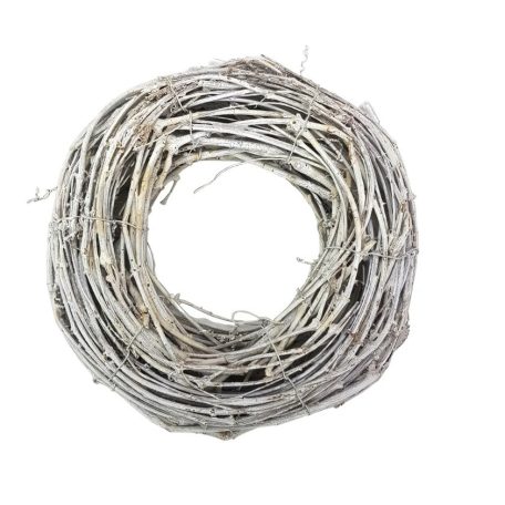 Vessző koszorú -  Fehér -  30 cm 