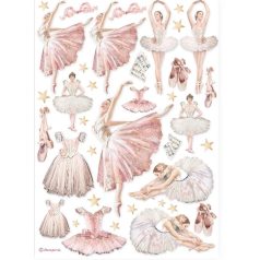 Stamperia rizspapír - A4 - 21x30 cm - Ballerina - DFSA-4907