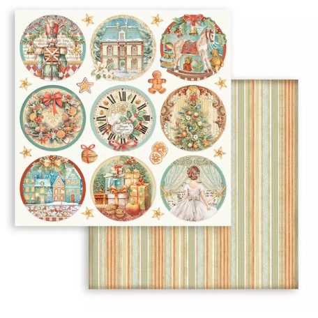 Stamperia scrapbook papír - Diótörő körök - 2 oldalas - SBB-1016