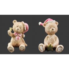 Maci figura rózsaszín glitteres -7 cm - Raktáron