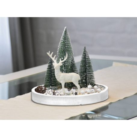 Fa tálca - Fehér - 26 cm