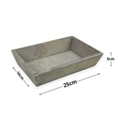 Antik szürke fa tálca nagy - 55x16x6 cm