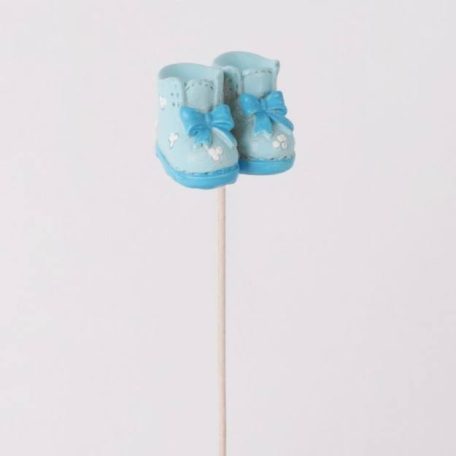 Kerámia babacipő kék, pálcás - 2x3 cm 