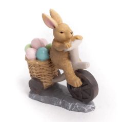 Nyuszi kerékpáron tojásokkal - 9 cm