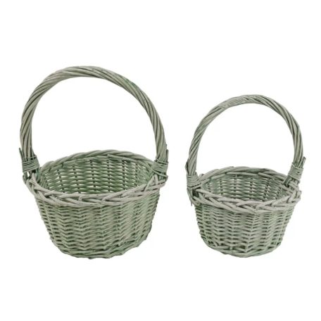 Füles kosár - Zöld - 2 db-os szett
