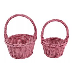 Füles kosár - Rózsaszín - 2 db-os szett