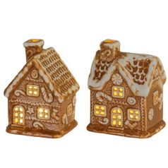 Mézeskalács házikó LED-es - 11 cm