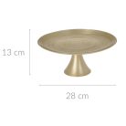 Üveg tortaállvány - Arany - 28 cm