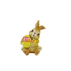 Nyuszi figura tojással - 10 cm - Raktáron