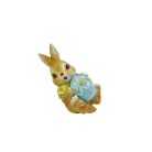 Nyuszi figura tojással - 10 cm - Raktáron