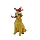 Kutya figura szarvas sapkában - 23 cm