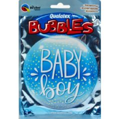 Lufi fólia bubble Baby Boy kék - 56 cm