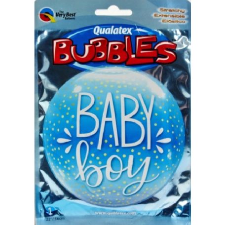 Lufi fólia bubble Baby Boy kék - 56 cm