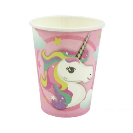 Party tányér unicornis - 23 cm - 6 db/csomag 