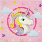 Party tányér unicornis - 23 cm - 6 db/csomag 