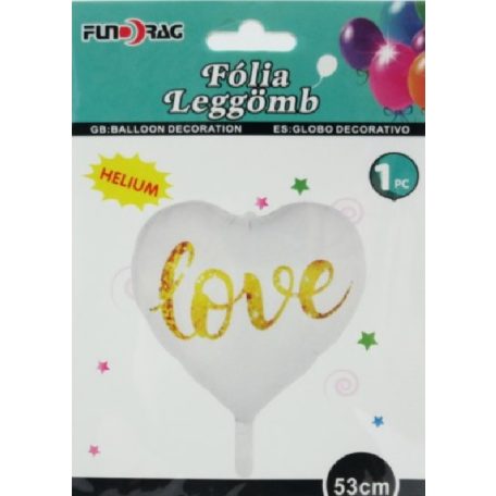 Lufi fólia szív Love - 53 cm