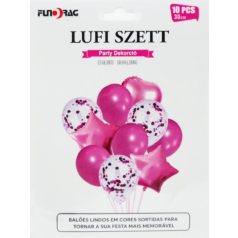 Lufi szett pink 10 db  - 30 cm