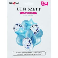 Lufi szett kék 10 db - 30 cm