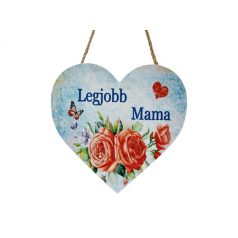 Fatábla szív Legjobb Mama - 17 cm 