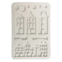 Szilikon öntőforma - A5 - Christmas village - KACMA-616