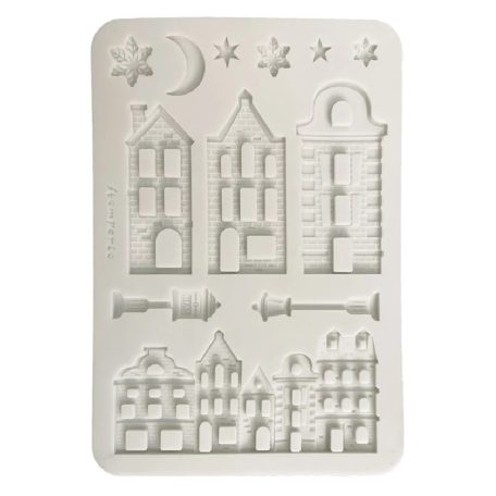 Szilikon öntőforma - A5 - Christmas village - KACMA-616
