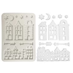Szilikon öntőforma - A5 - Christmas village - KACMA-616
