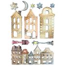 Szilikon öntőforma - A5 - Christmas village - KACMA-616