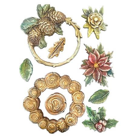 Szilikon öntőforma - A5 - Christmas garlands - KACMA-618