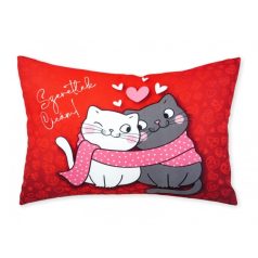 Díszpárna - Szeretlek Cicám - 38x26 cm