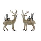 Szarvas erdei állatokkal - 2 féle - 21 cm