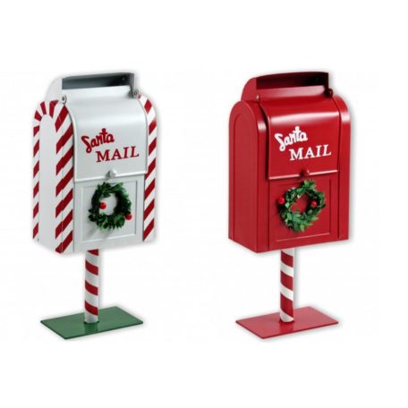 Karácsonyi postaláda piros-fehér - 2 féle - 37 cm