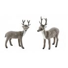 Szarvas figura szőrös szürke 2. - 15 cm