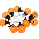 10 LEDes fényfüzér - Halloween tök - 165 cm
