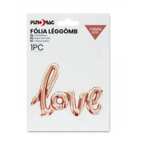 Lufi fólia Love - Rosegold - 108x64 cm