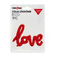 Lufi fólia love - Piros - 108x64 cm