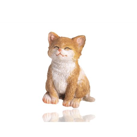 Macska ülő vörös - 4x5,5 cm 