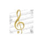 PPD. I Love Music gold papírszalvéta 33x33cm - 20db-os