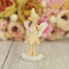 Tündér figura krém +virág - 8,5 cm - Raktáron