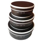 Díszdoboz szett kerek fekete - 3 db-os szett