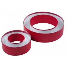 Virágtartó kerek - Piros - 28 cm, 18 cm - 2 db-os szett 