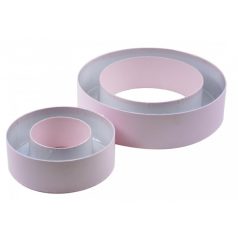   Virágtartó kerek - Rózsaszín - 28 cm, 18 cm - 2 db-os szett 