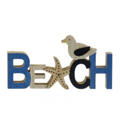 Beach dekoráció + sirály - 24x13 cm