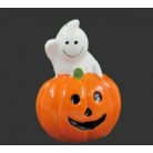 Halloween tök szellemmel - 6 cm