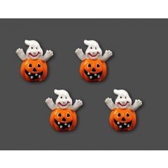 Halloween tök szellem - 3,5 cm - 4 db/csomag