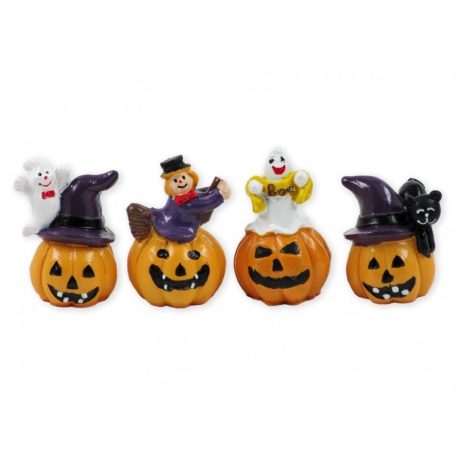 Halloween tök figurák - 5,5 cm -  4 db/csomag 