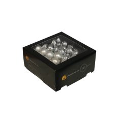 Ezüst üveg karácsonyi gömbök - 3 cm - 72 db/csomag