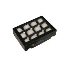 Fehér üveg gömbök - 5 cm - 12 db/csomag