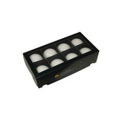 Fehér üveg gömbök - 8 cm - 8 db/csomag