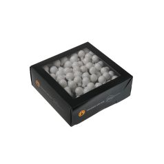 Fehér üveg karácsonyi gömbök - 2 cm - 24 db/csomag
